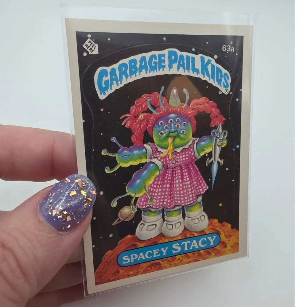 Topps Garbage Pail Kids OS2 Spacey Stacy 63a Fair 1985 Series 2 Card